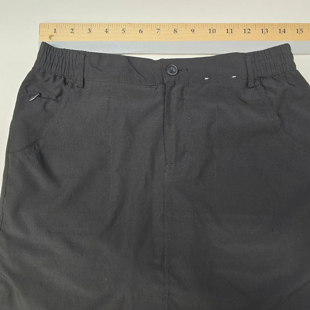 Tilley Womens Black Ripstop Hiking Skort Active Outdoor Skirt Size Small